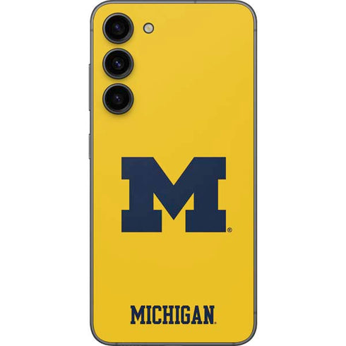 University of Michigan M Logo Yellow Galaxy S23 Plus Skin