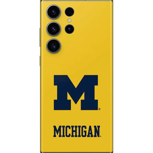 University of Michigan M Logo Yellow Galaxy S23 Ultra Skin