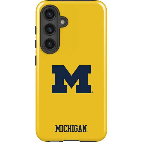 University of Michigan M Logo Yellow Galaxy S24 Plus Impact Case