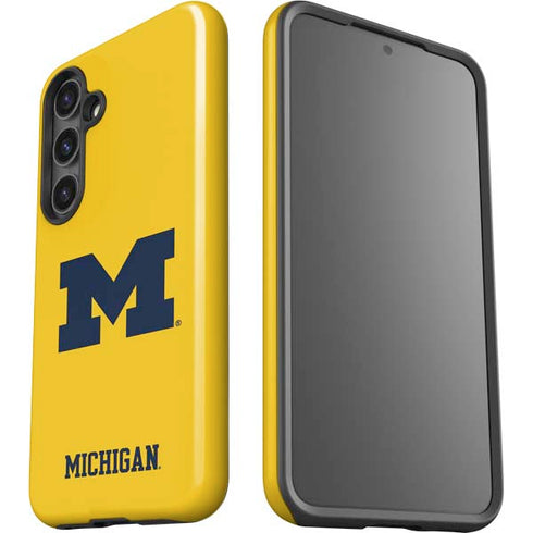 University of Michigan M Logo Yellow Galaxy S24 Plus Impact Case