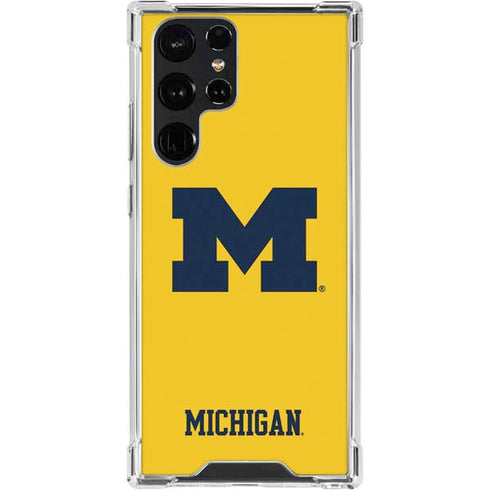 University of Michigan M Logo Yellow Galaxy S24 Ultra Clear Case