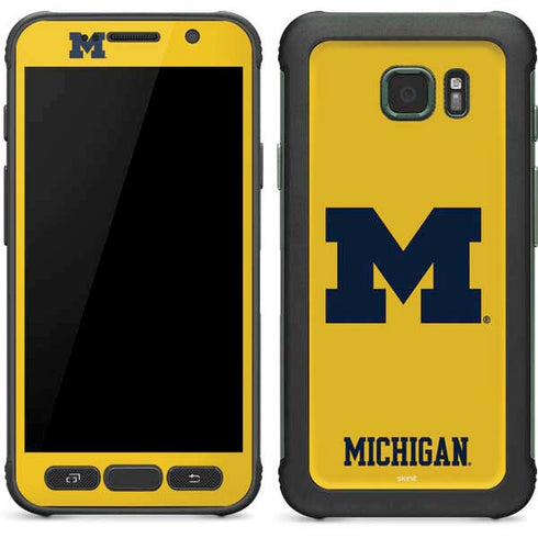 Michigan M Logo Yellow Galaxy S7 Active Skin