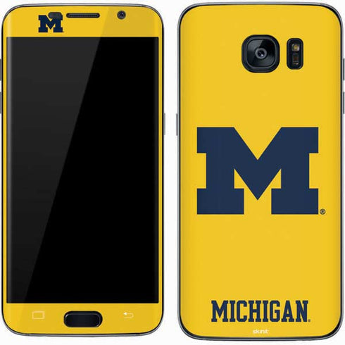 Michigan M Logo Yellow Galaxy S7 Skin