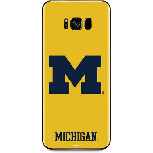 Michigan M Logo Yellow Galaxy S8 Plus Skin
