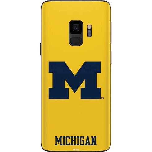 Michigan M Logo Yellow Galaxy S9 Skin