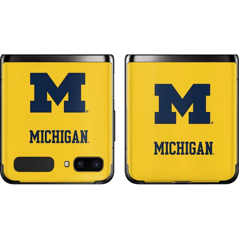 University of Michigan M Logo Yellow Galaxy Z Flip Skin
