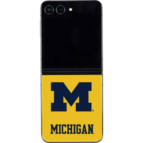 University of Michigan M Logo Yellow Galaxy Z Flip5 5G Skin