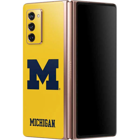 University of Michigan M Logo Yellow Galaxy Z Fold2 5G Skin