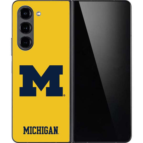 University of Michigan M Logo Yellow Galaxy Z Fold5 5G Skin