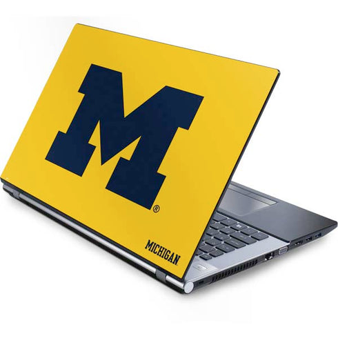 Michigan M Logo Yellow Generic 15in Laptop (13.02in X 8.97in) Skin