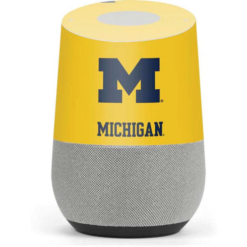 University of Michigan M Logo Yellow Google Home Skin
