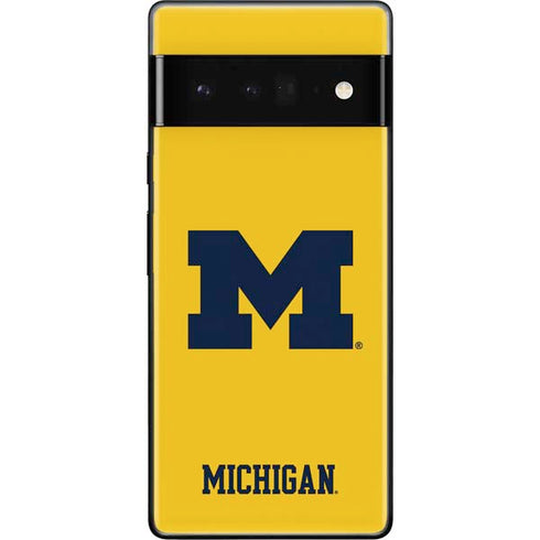 University of Michigan M Logo Yellow Google Pixel 6 Pro Skin