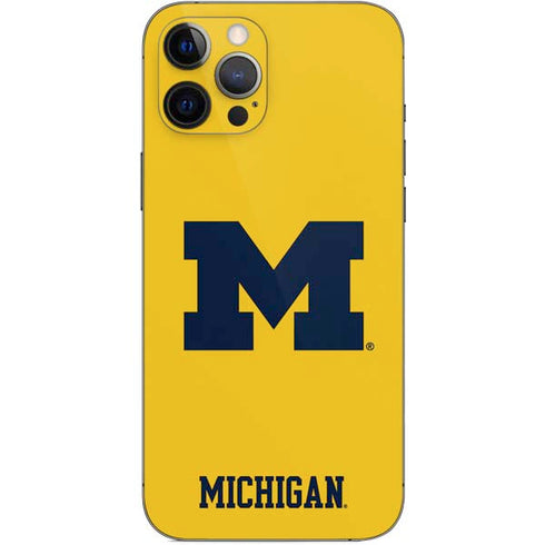 University of Michigan M Logo Yellow iPhone 12 Pro Max Skin