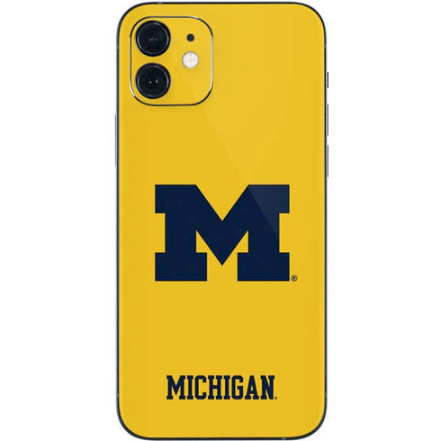 University of Michigan M Logo Yellow iPhone 12 Skin