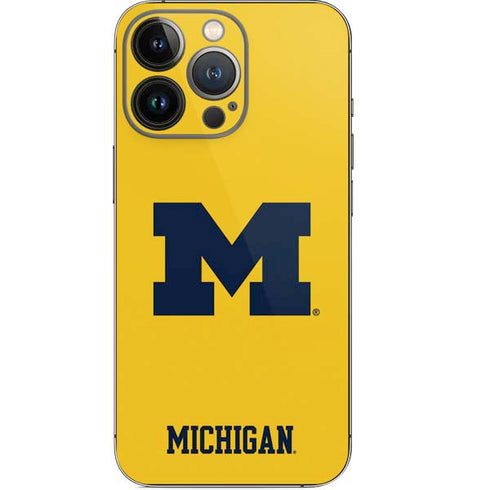 University of Michigan M Logo Yellow iPhone 13 Pro Skin