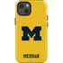 University of Michigan M Logo Yellow iPhone 15 Impact Case