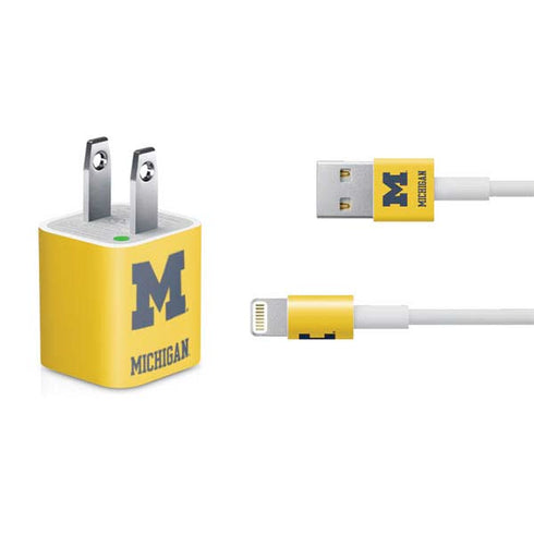 Michigan M Logo Yellow iPhone Charger (5W USB) Skin
