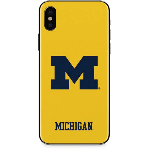 University of Michigan M Logo Yellow iPhone XS Skin