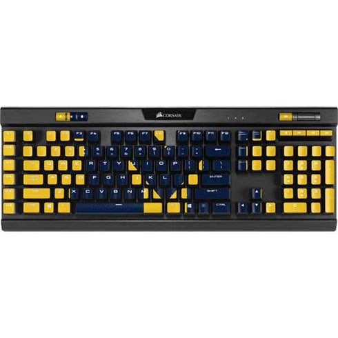 University of Michigan M Logo Yellow K95 RGB PLATINUM Mechanical Gaming Keyboard Skin