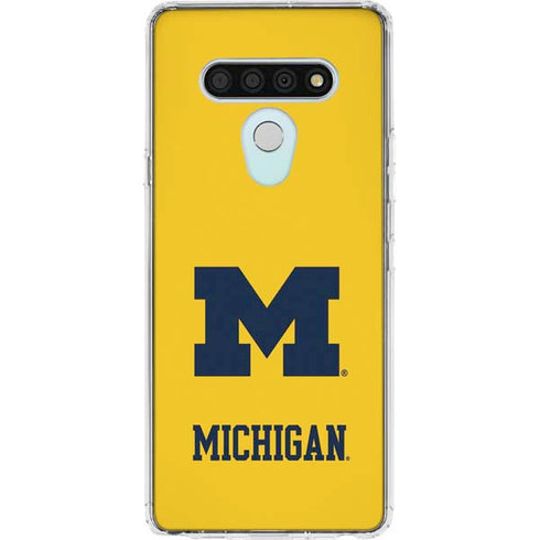 University of Michigan M Logo Yellow LG Stylo 6 Clear Case