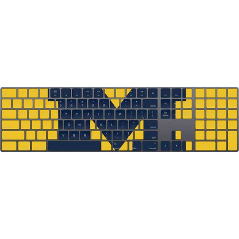 University of Michigan M Logo Yellow Magic Keyboard with Numeric Keypad Skin