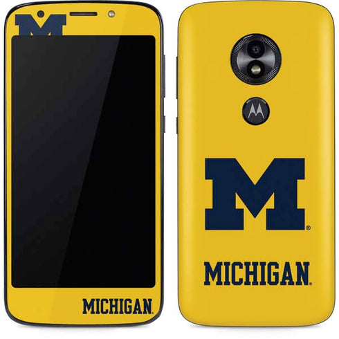 Michigan M Logo Yellow Moto E5 Play Skin