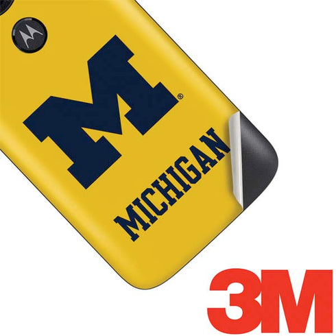 Michigan M Logo Yellow Moto E5 Play Skin