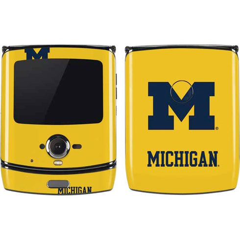 University of Michigan M Logo Yellow Motorola RAZR Skin