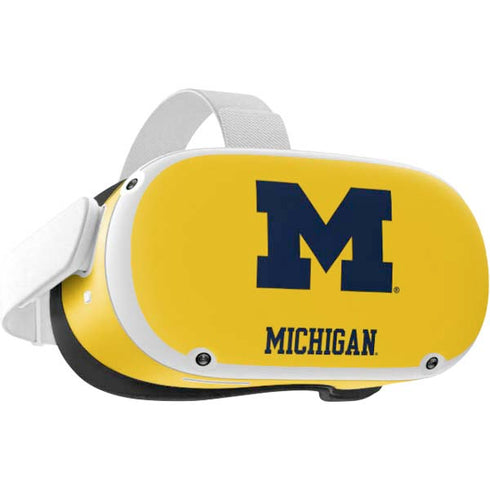 University of Michigan M Logo Yellow Oculus Quest 2 Skin