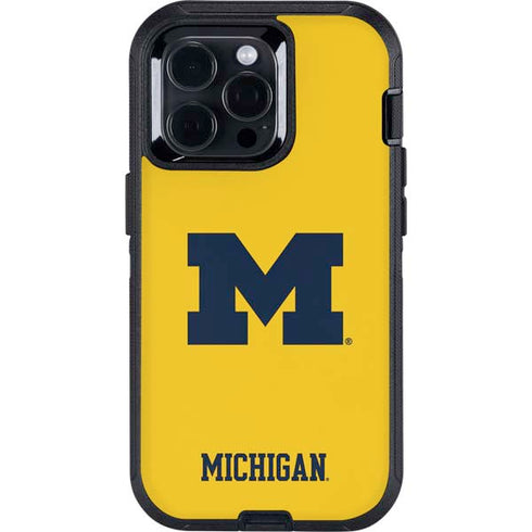 University of Michigan M Logo Yellow Otterbox Defender iPhone Skin