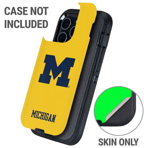 University of Michigan M Logo Yellow Otterbox Defender iPhone Skin