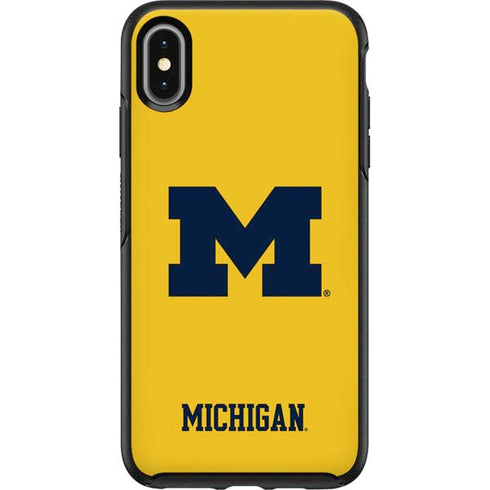 Michigan M Logo Yellow OtterBox Symmetry iPhone XS Max Skin