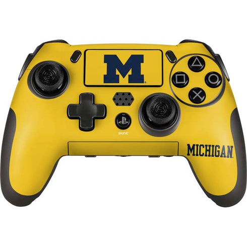 University of Michigan M Logo Yellow PlayStation Scuf Vantage 2 Controller Skin