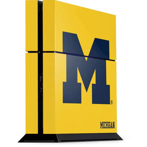 Michigan M Logo Yellow PS4 Console Skin