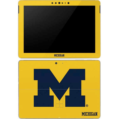 University of Michigan M Logo Yellow Surface Go Skin
