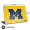 University of Michigan M Logo Yellow Universal Laptop 18in (14.6 x 10.6in) Skin