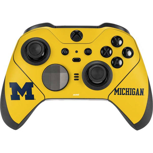 University of Michigan M Logo Yellow Xbox Elite Wireless Controller Series 2 Skin