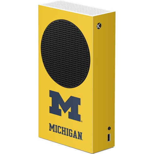 University of Michigan M Logo Yellow Xbox Series S Console Skin