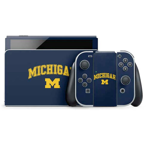 University of Michigan M Logo Nintendo Switch OLED (2021) Skin
