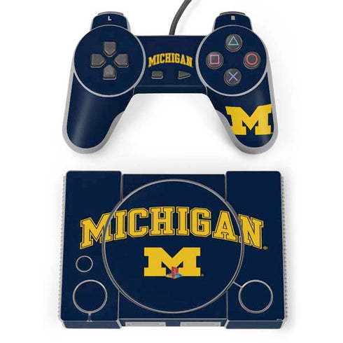 University of Michigan M Logo PlayStation Classic Bundle Skin