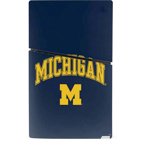 University of Michigan M PS5 Slim Digital Edition Bundle Skin