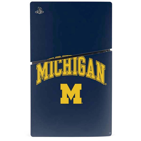 University of Michigan M PS5 Slim Digital Edition Console Skin