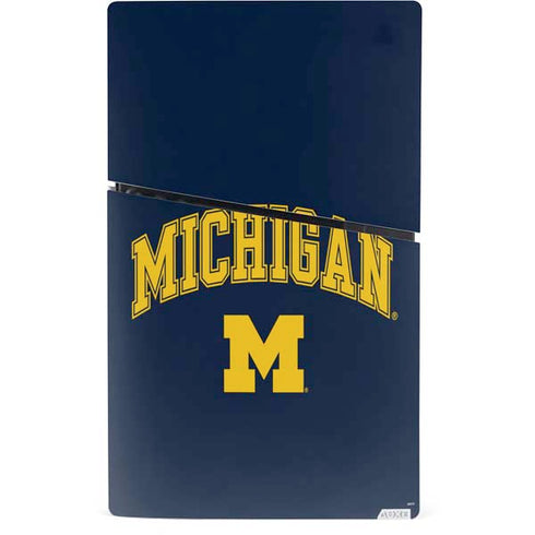 University of Michigan M PS5 Slim Digital Edition Console Skin