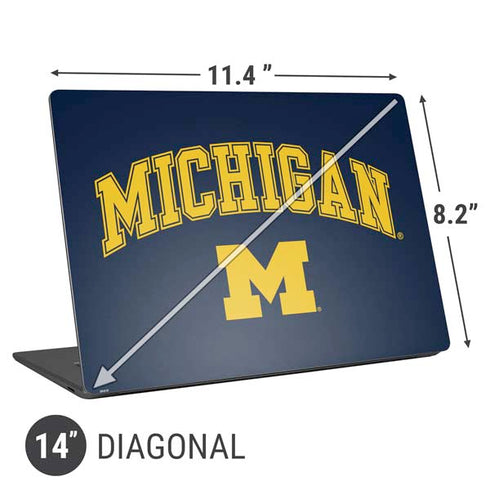 University of Michigan M Logo Universal Laptop 14in (11.4 x 8.2in) Skin