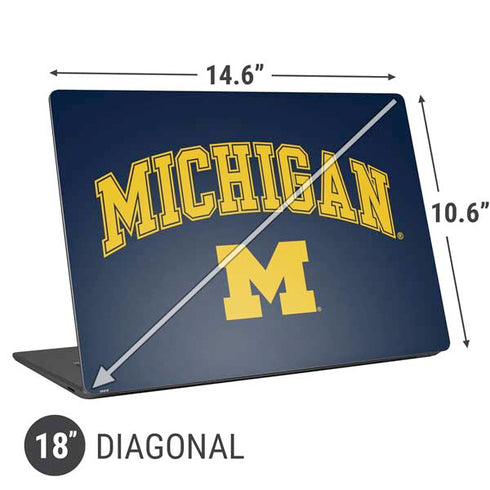 University of Michigan M Logo Universal Laptop 18in (14.6 x 10.6in) Skin