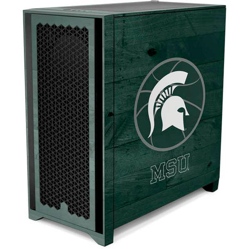 Michigan State University Basketball Courtside Corsair 4000D Tempered Glass Mid-Tower ATX Case Skin