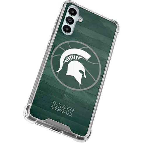 Michigan State University Basketball Courtside Galaxy A15 5G Clear Case