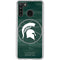 Michigan State University Basketball Courtside Galaxy A21 Clear Case