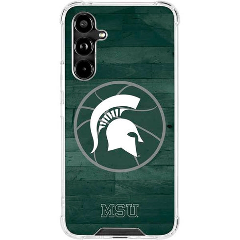 Michigan State University Basketball Courtside Galaxy A54 5G Clear Case