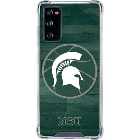 Michigan State University Basketball Courtside Galaxy S20 FE Clear Case